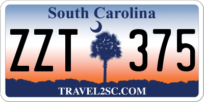 SC license plate ZZT375