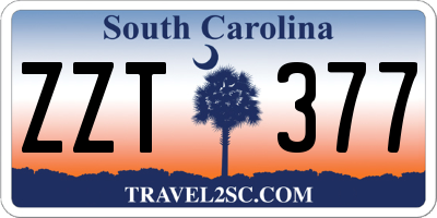 SC license plate ZZT377