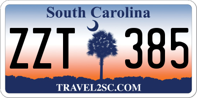 SC license plate ZZT385