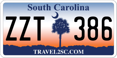 SC license plate ZZT386