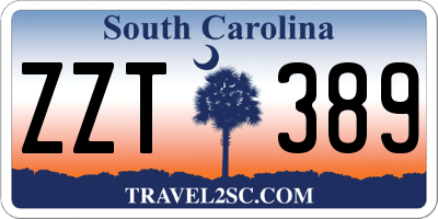 SC license plate ZZT389