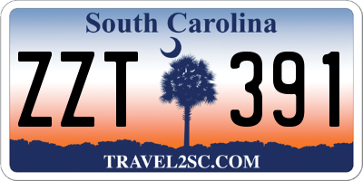SC license plate ZZT391