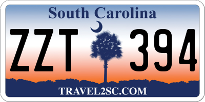 SC license plate ZZT394
