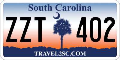 SC license plate ZZT402