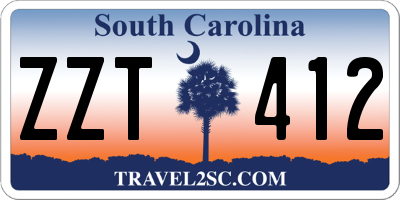 SC license plate ZZT412