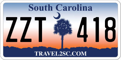 SC license plate ZZT418