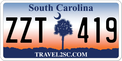 SC license plate ZZT419