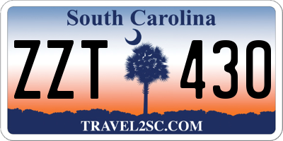 SC license plate ZZT430