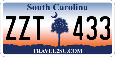 SC license plate ZZT433