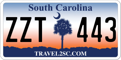 SC license plate ZZT443