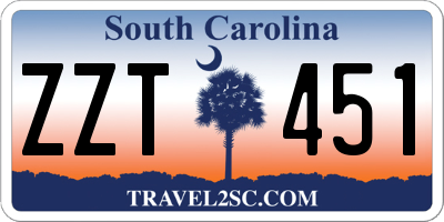 SC license plate ZZT451