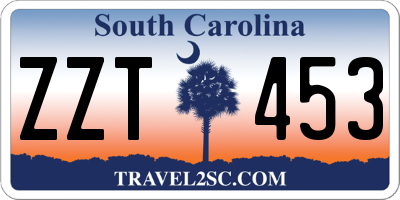 SC license plate ZZT453