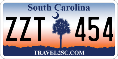SC license plate ZZT454