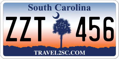 SC license plate ZZT456