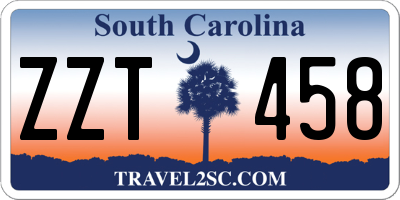 SC license plate ZZT458