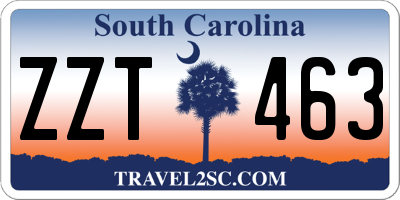 SC license plate ZZT463