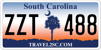 SC license plate ZZT488