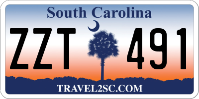 SC license plate ZZT491