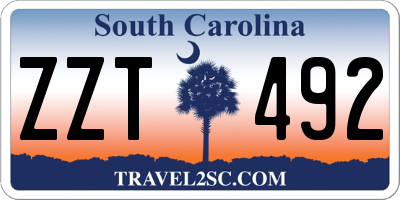 SC license plate ZZT492