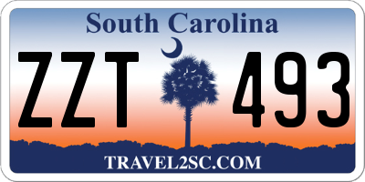 SC license plate ZZT493