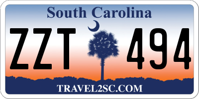 SC license plate ZZT494