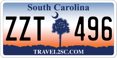 SC license plate ZZT496