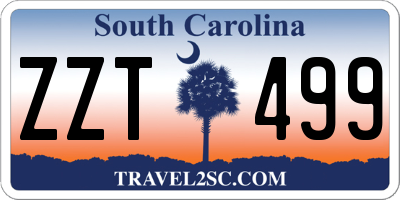 SC license plate ZZT499