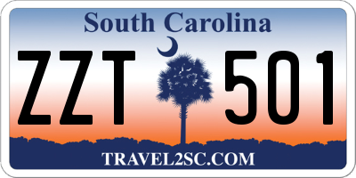 SC license plate ZZT501