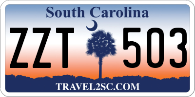 SC license plate ZZT503