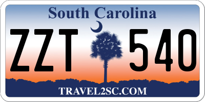SC license plate ZZT540