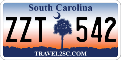 SC license plate ZZT542