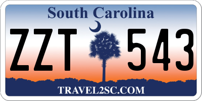 SC license plate ZZT543