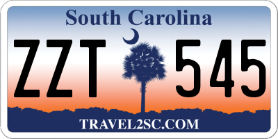 SC license plate ZZT545