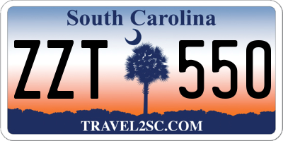 SC license plate ZZT550