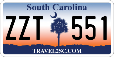 SC license plate ZZT551