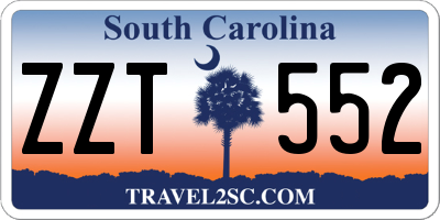 SC license plate ZZT552