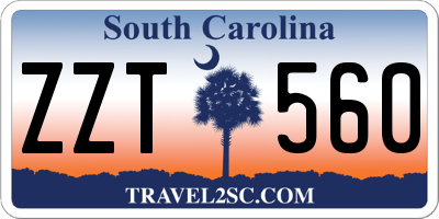 SC license plate ZZT560