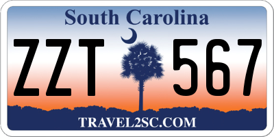 SC license plate ZZT567