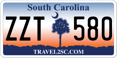 SC license plate ZZT580