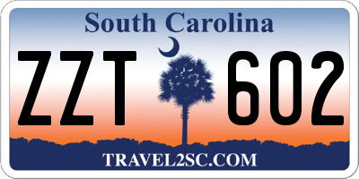 SC license plate ZZT602