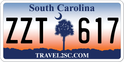 SC license plate ZZT617