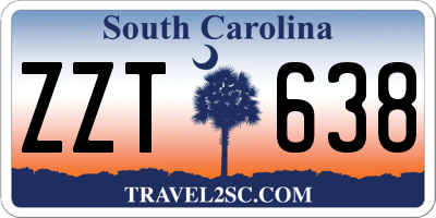 SC license plate ZZT638