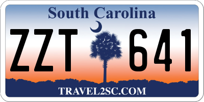 SC license plate ZZT641