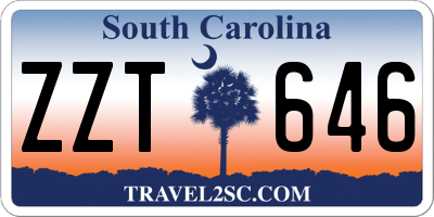 SC license plate ZZT646