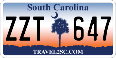 SC license plate ZZT647