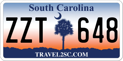 SC license plate ZZT648