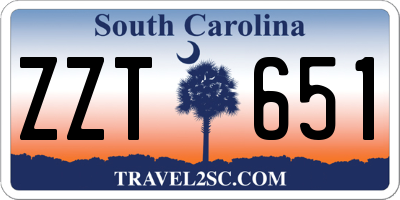 SC license plate ZZT651