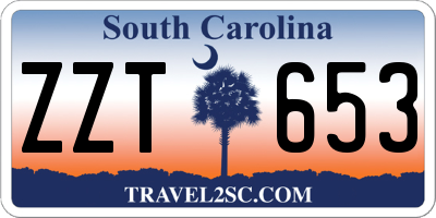 SC license plate ZZT653