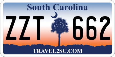 SC license plate ZZT662
