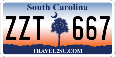 SC license plate ZZT667